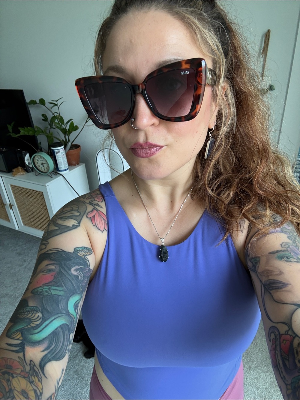 QUAY Tortoiseshell Cat Eye Sunglasses with Gradient Lenses